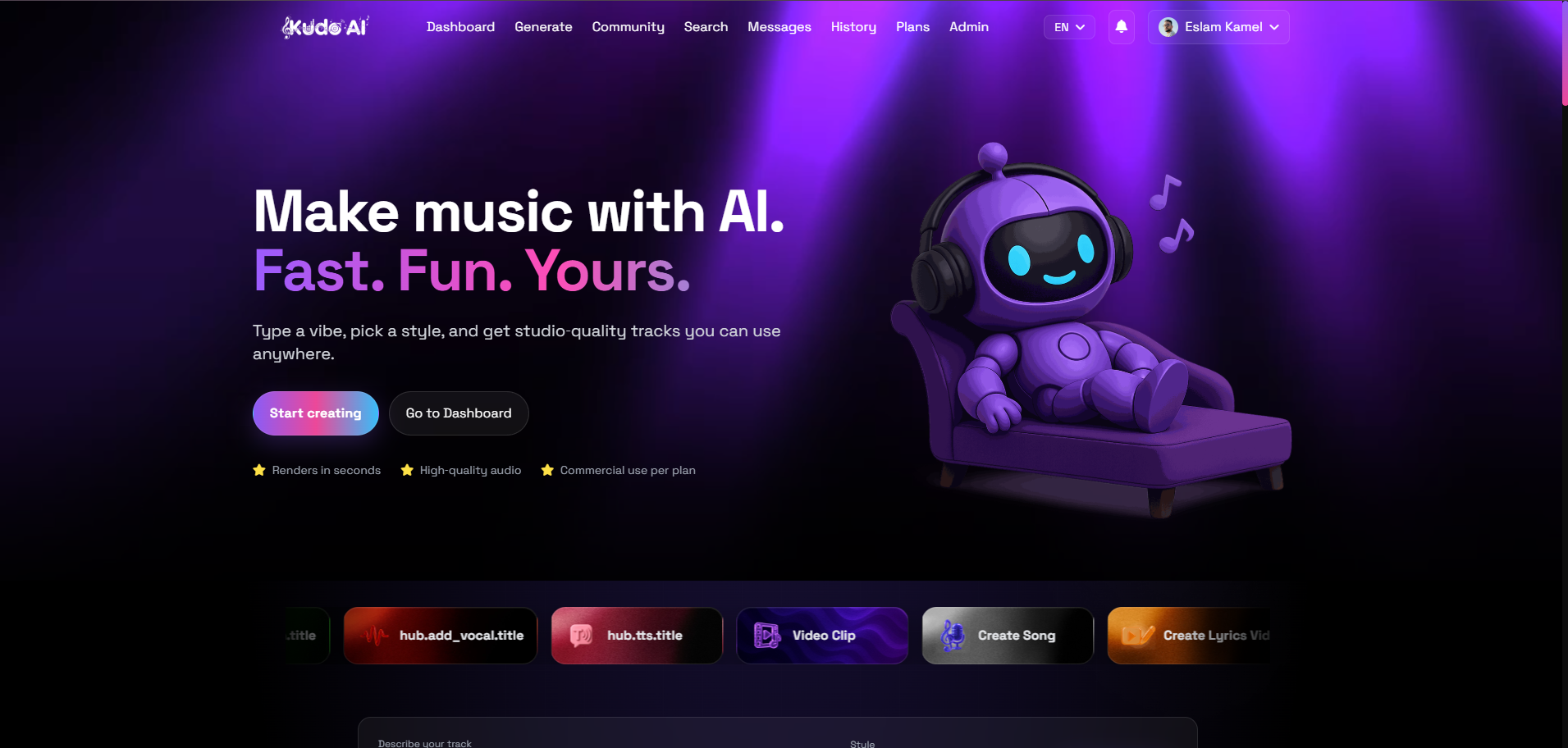 Kudo AI — Interface Preview